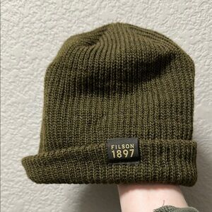 Filson Green Ribbed Wool Hat
